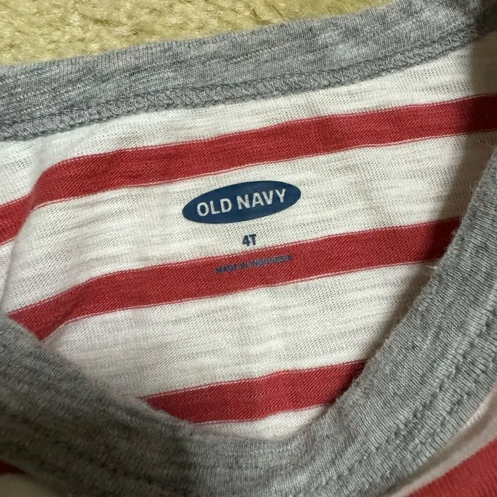 Toddler Boy Old Navy Striped Short Sleeve Shirt 4T